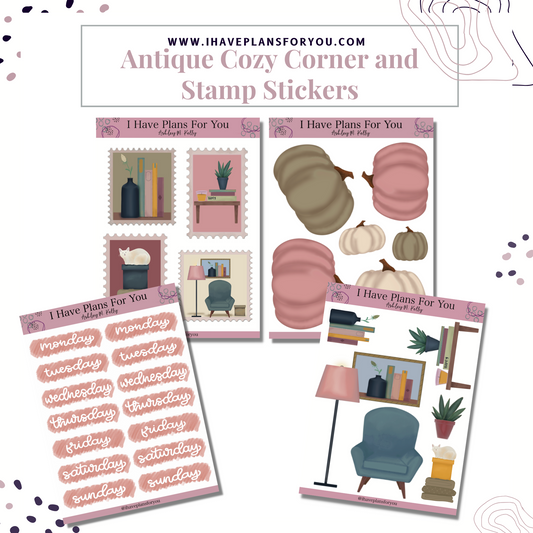 Antique Cozy Corner Deco Sticker Set