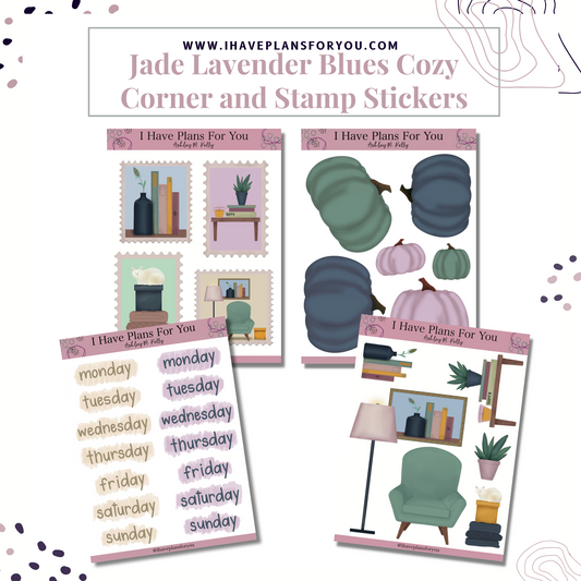 Jade Lavender Blues Cozy Corner Sticker Set