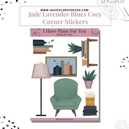 Jade Lavender Blues Cozy Corner Sticker Set