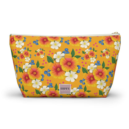 Sweet Summer Harvest Two-Sided Floral Small Accessory Pouch