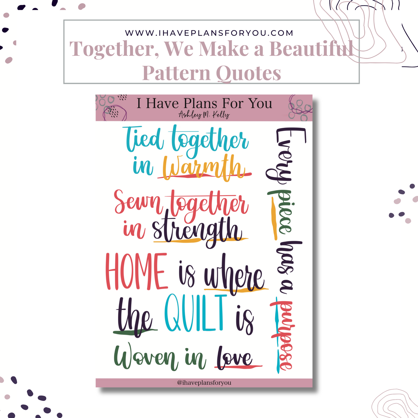 Together We Make a Beautiful Pattern Sticker Set