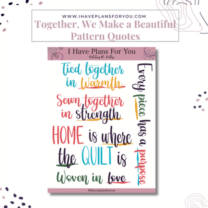 Together We Make a Beautiful Pattern Sticker Set