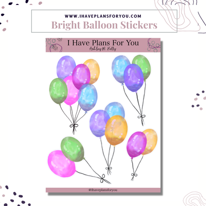 Bright Birthday Sticker Set