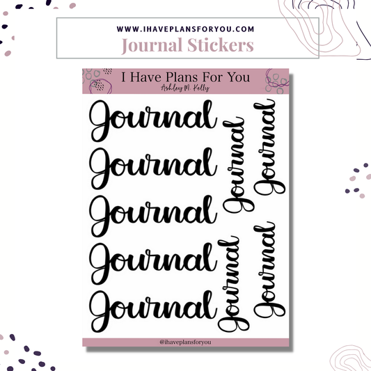 Journal Title Stickers