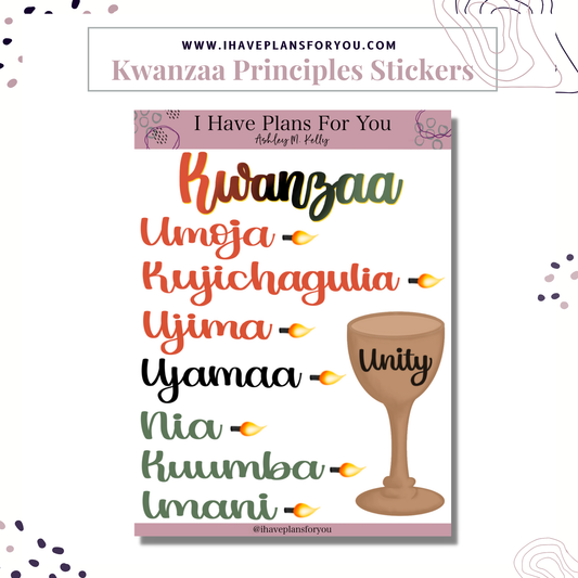 Kwanzaa Principles Stickers