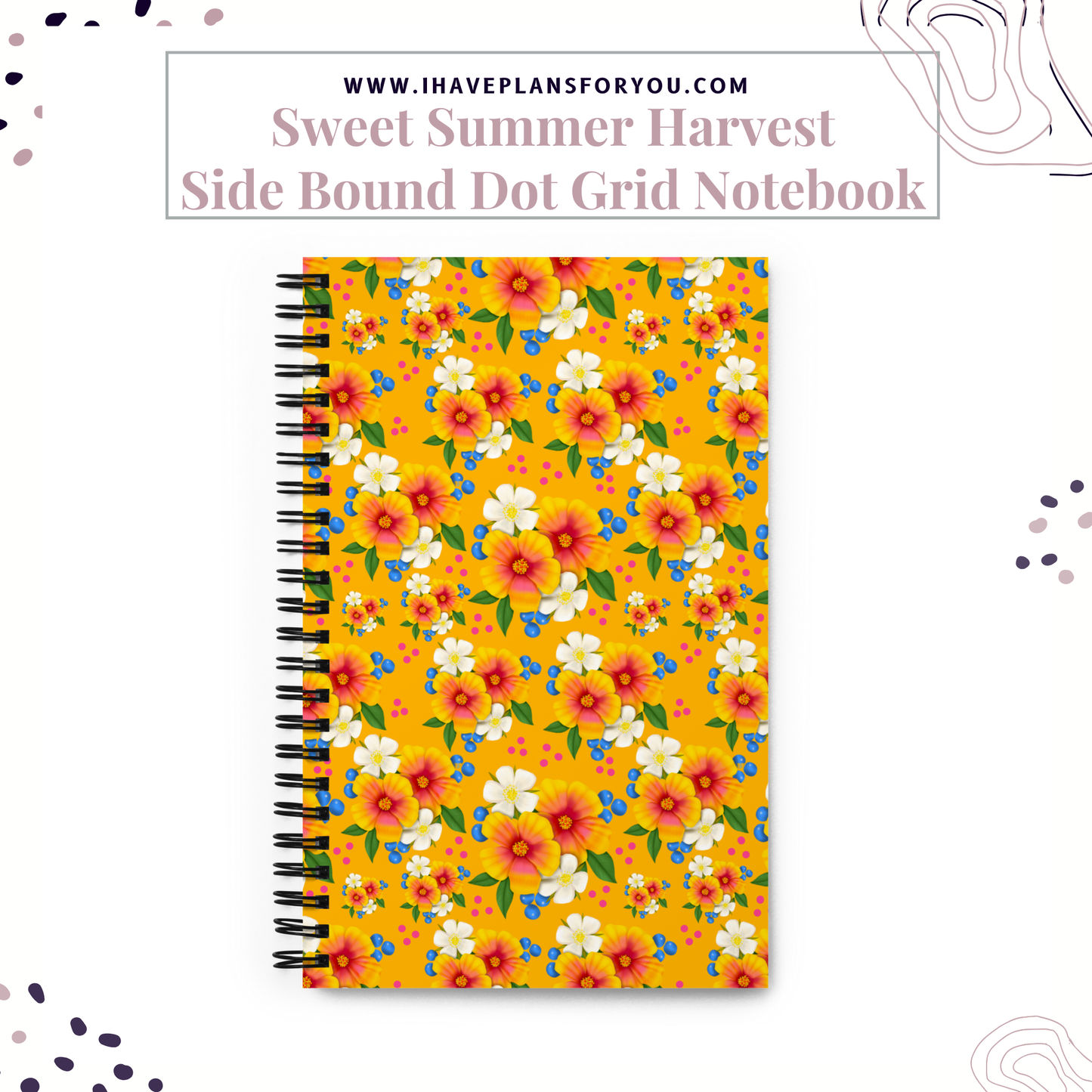 Sweet Summer Harvest Spiral Notebook