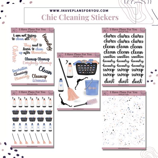 Chic Cleaning Sticker Set