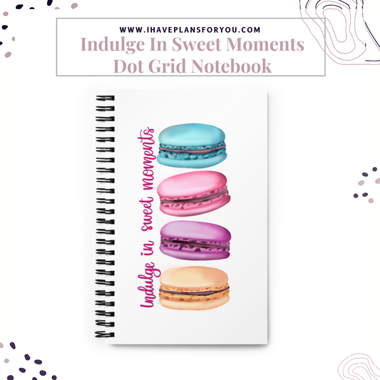 Macaron & Sip Social Spiral Notebook