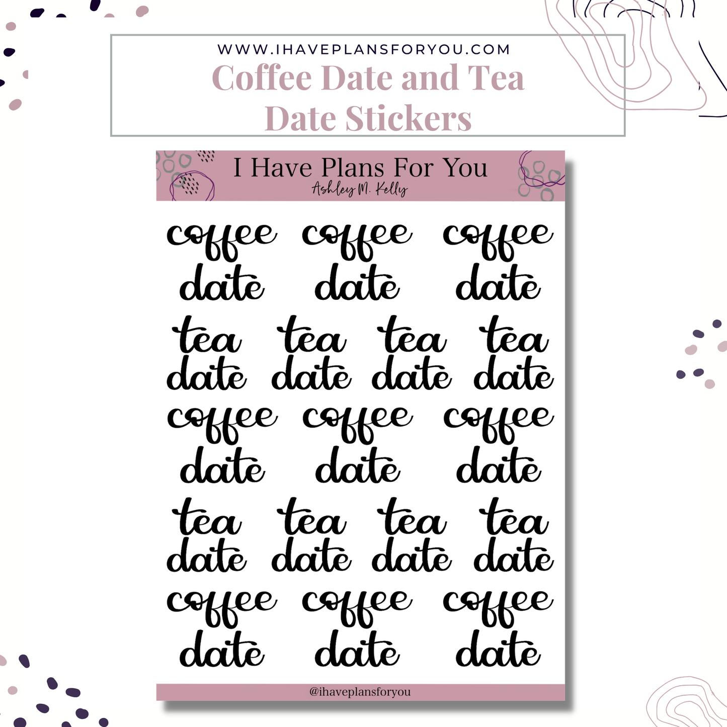 Coffee Cup and Tea Mug Sticker Set