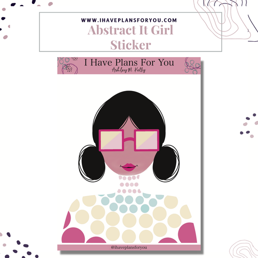 Abstract It Girl Sticker