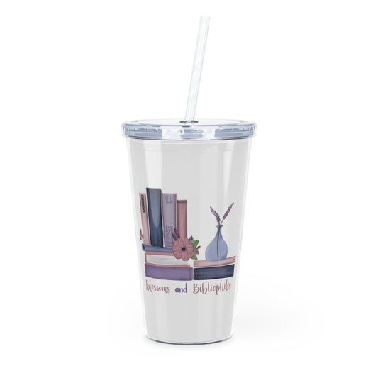 Books and Bibliophiles Plastic Tumbler with Straw