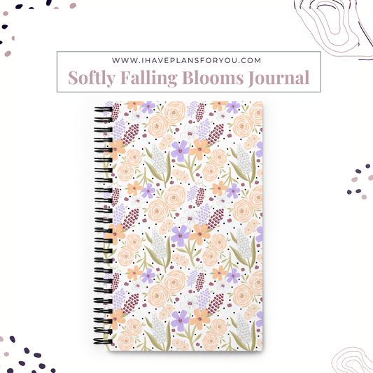 Softly Falling Blooms Dot Grid Notebook