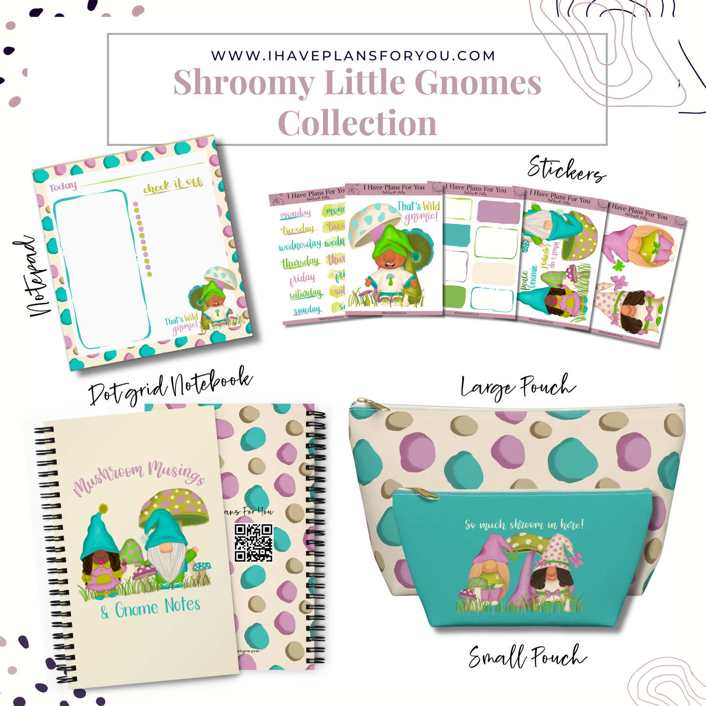 Shroomy Little Gnomes Sticker Set