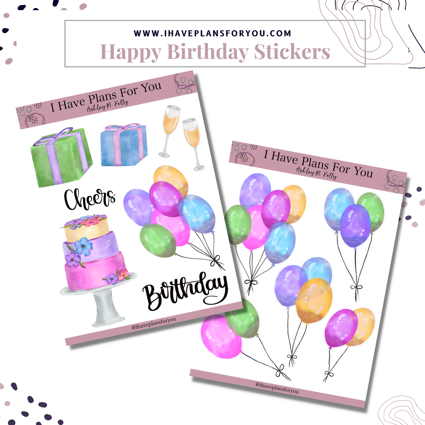 Bright Birthday Sticker Set