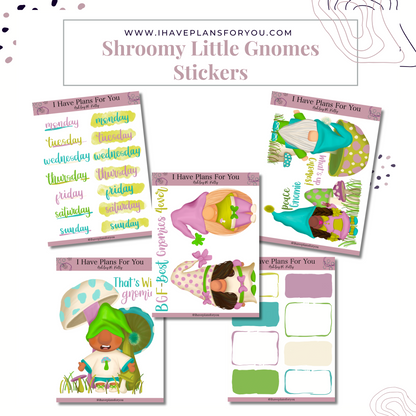 Shroomy Little Gnomes Sticker Set