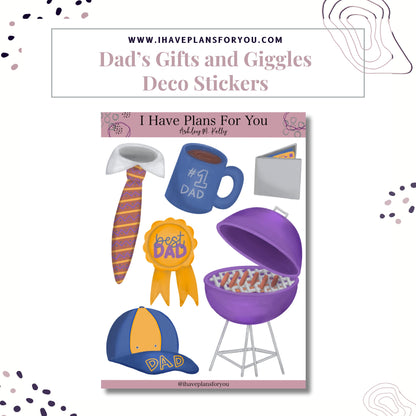 Dad's Gifts and Giggles Sticker Set