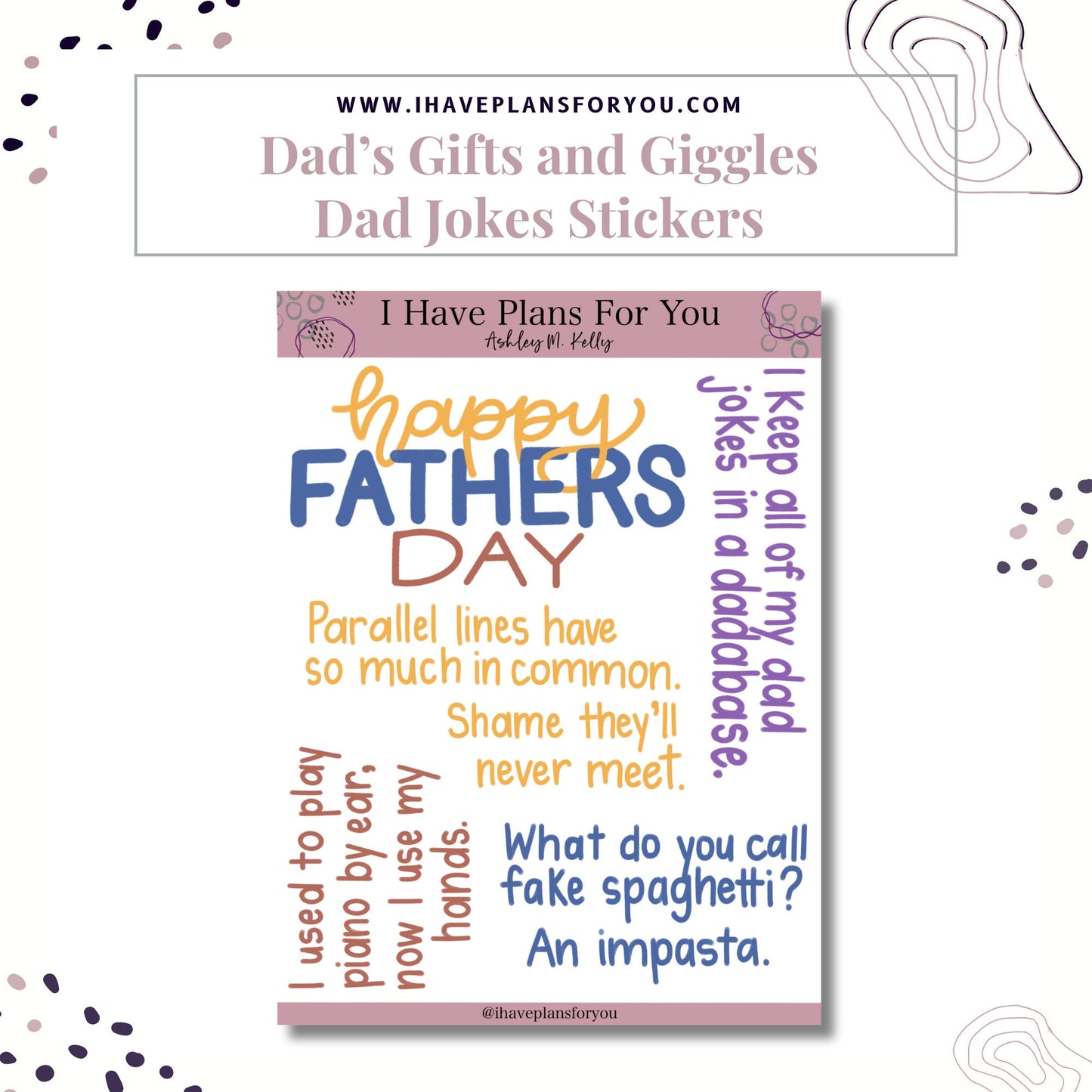 Dad's Gifts and Giggles Sticker Set