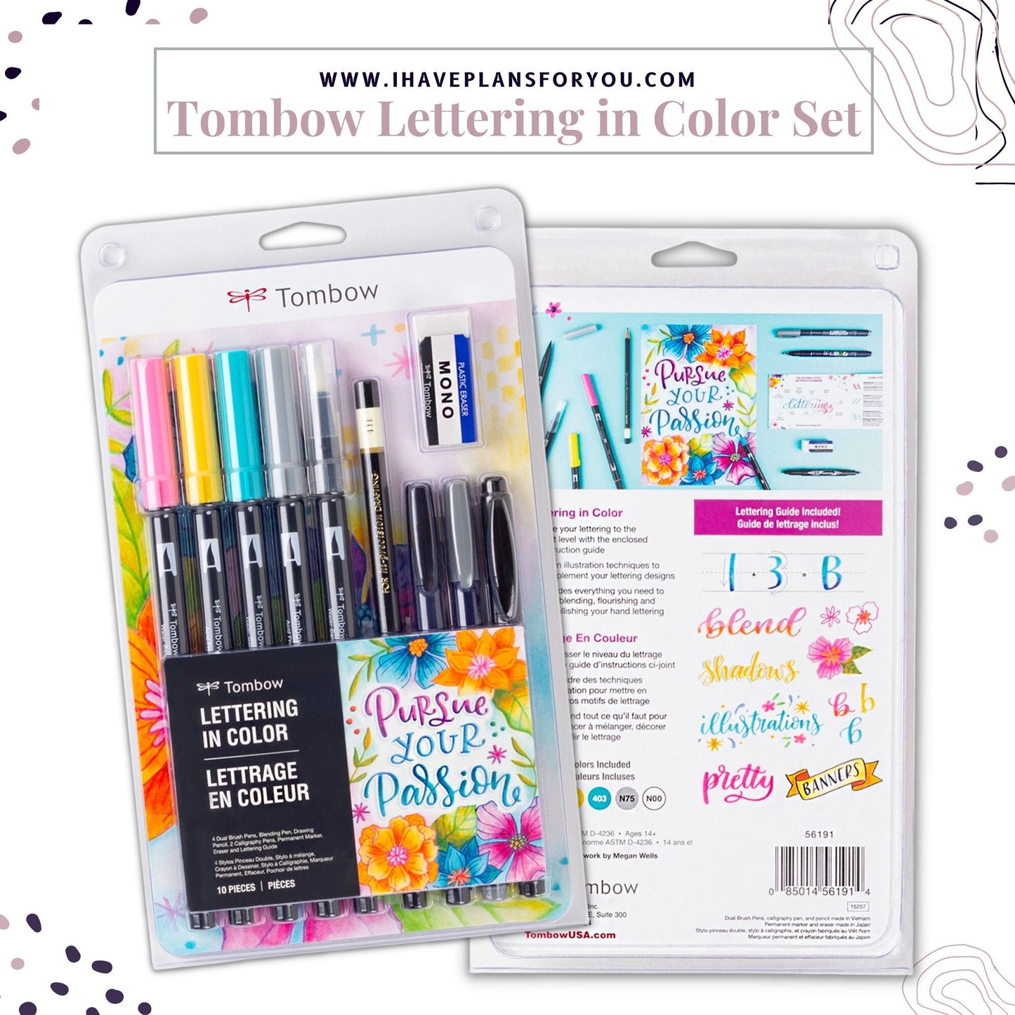 Tombow Lettering in Color Set