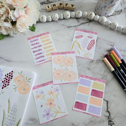 Softly Falling Blooms Sticker Set