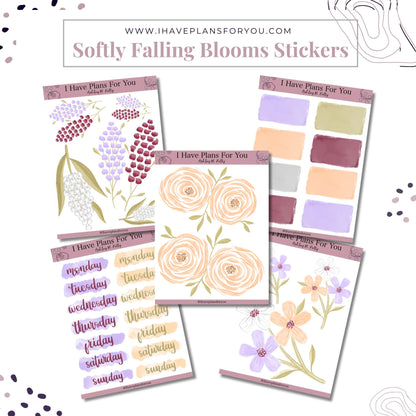 Softly Falling Blooms Sticker Set