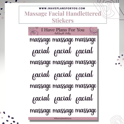 Massage & Facial Stickers