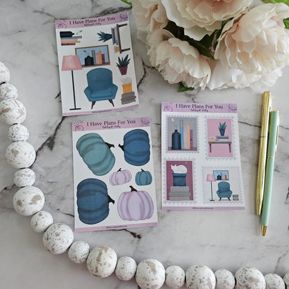 Jade Lavender Blues Cozy Corner Sticker Set